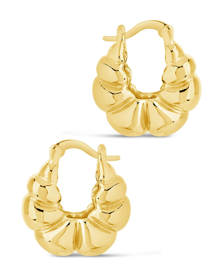 Petite Croissant Hoop Earrings