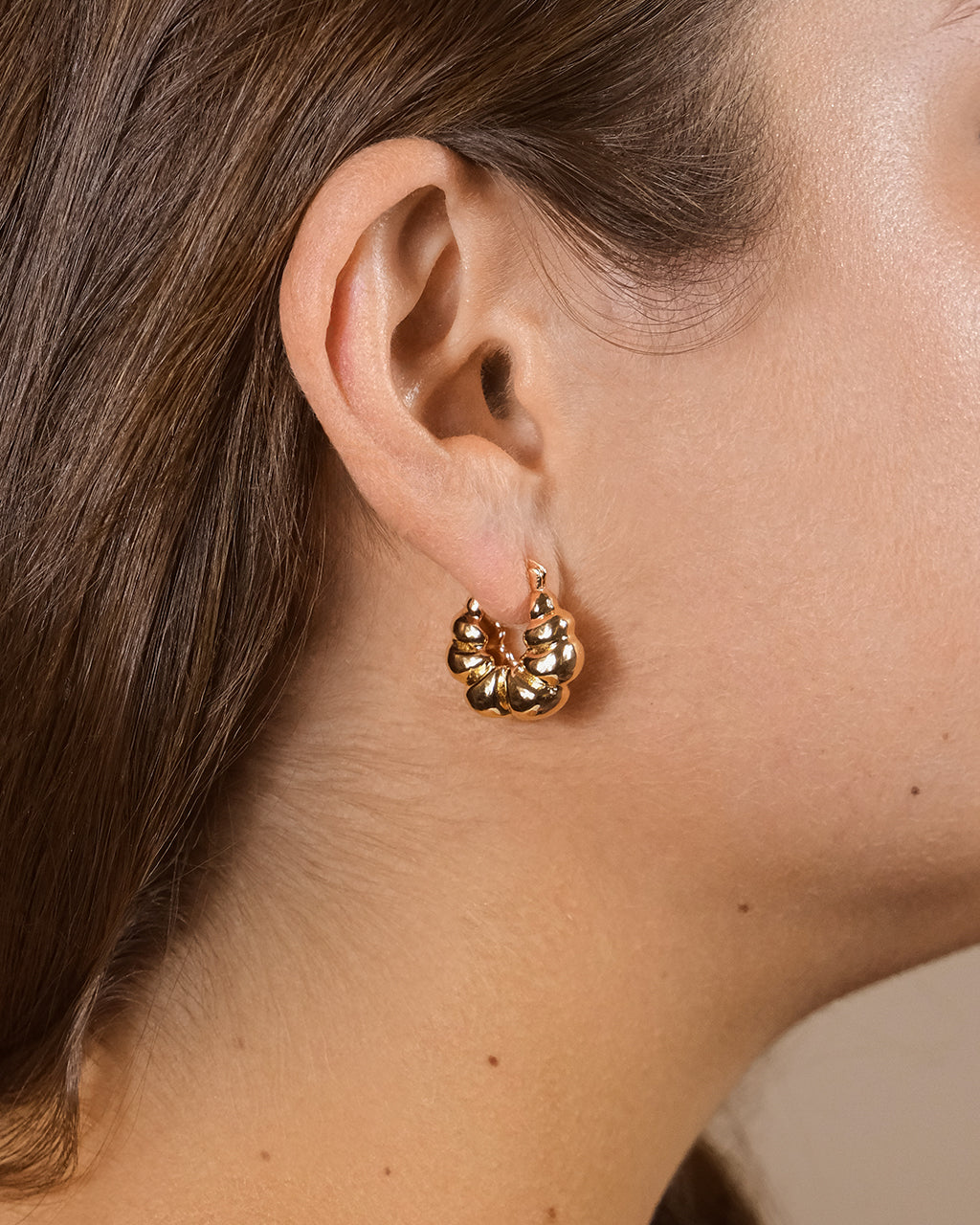 Petite Croissant Hoop Earrings