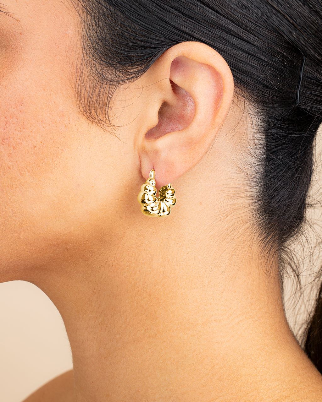 Petite Croissant Hoop Earrings