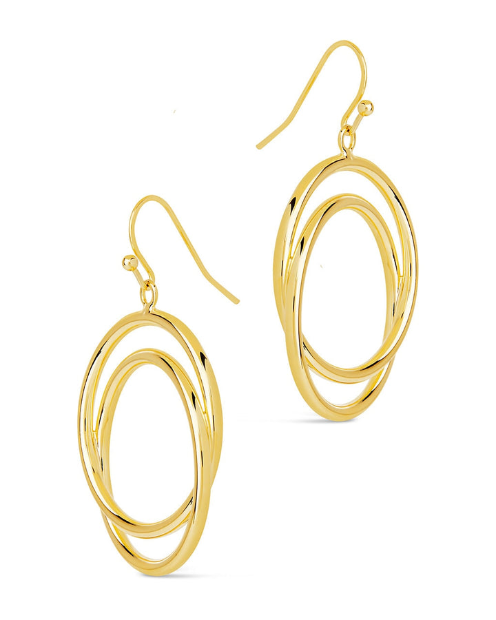 Claudie Interlocking Circle Dangle Earrings