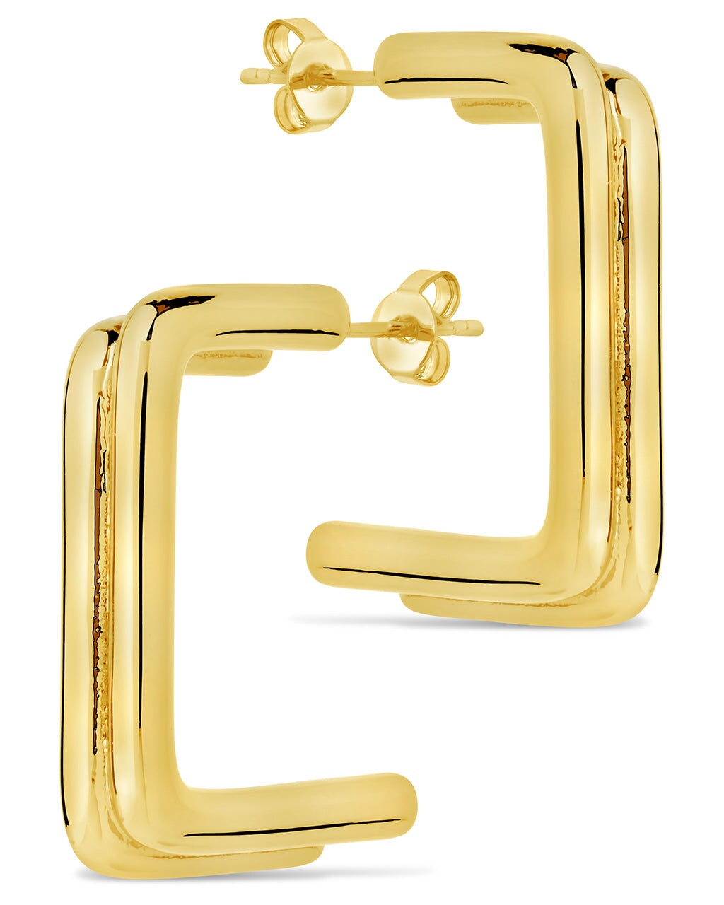 Baguette Hoop Earrings