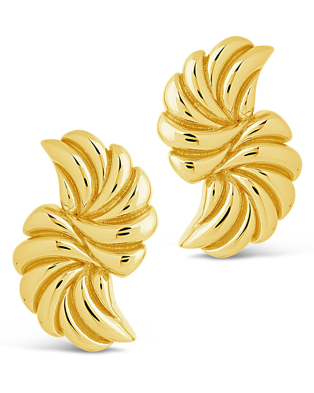 Twisted Croissant Stud Earrings
