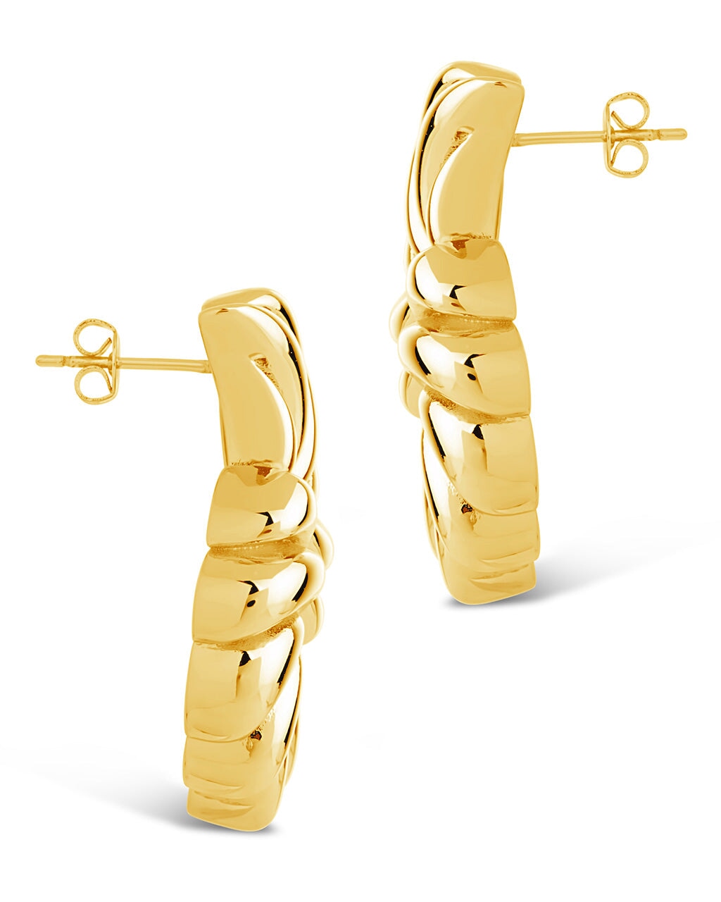 Twisted Croissant Stud Earrings