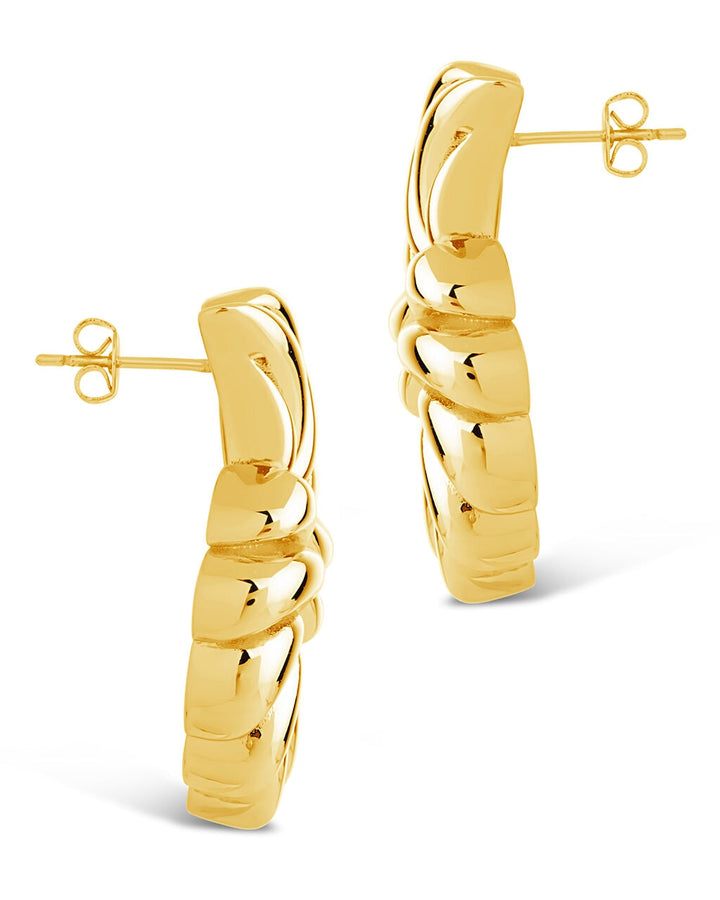 Twisted Croissant Stud Earrings