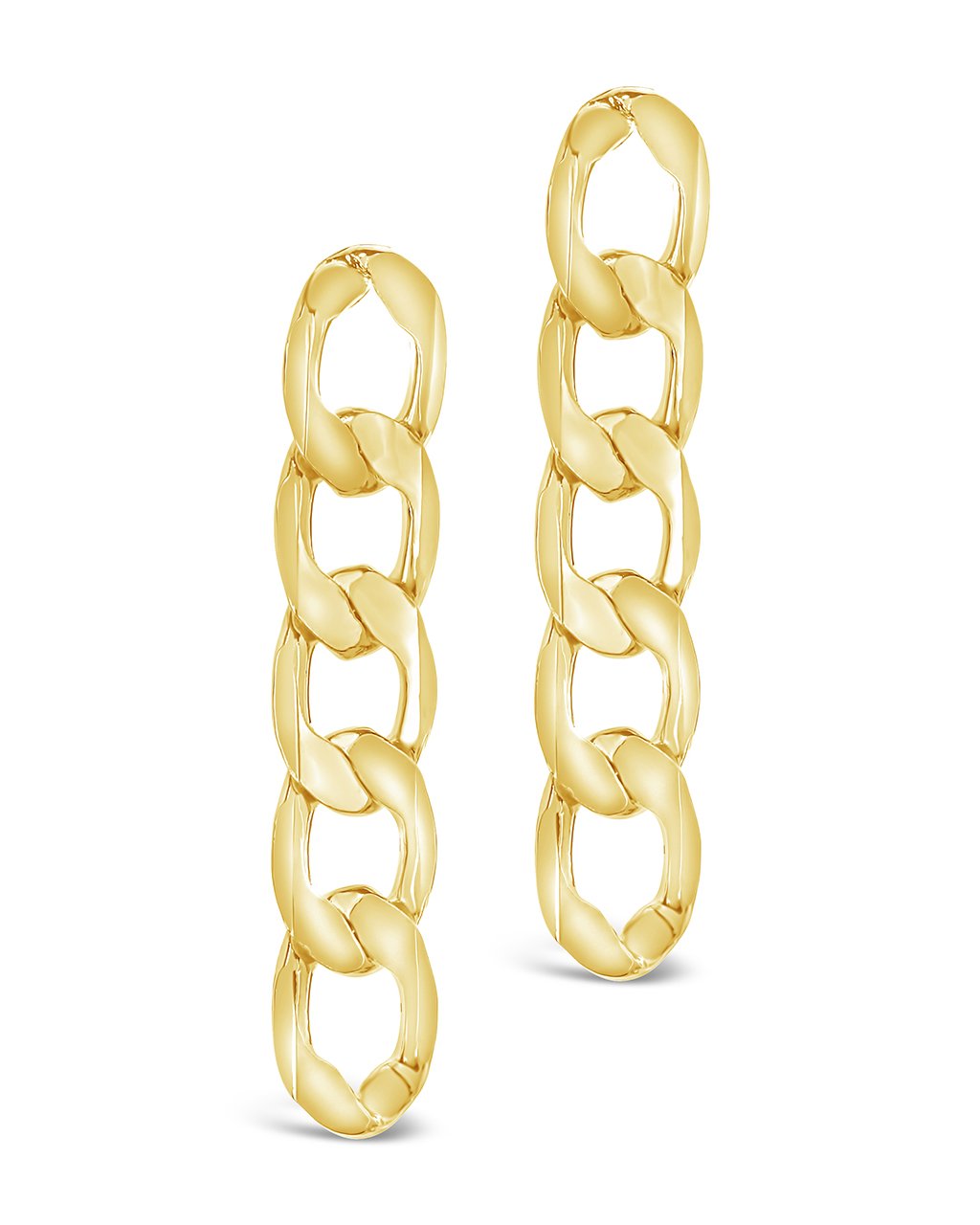 Flat Link Dangle Earrings