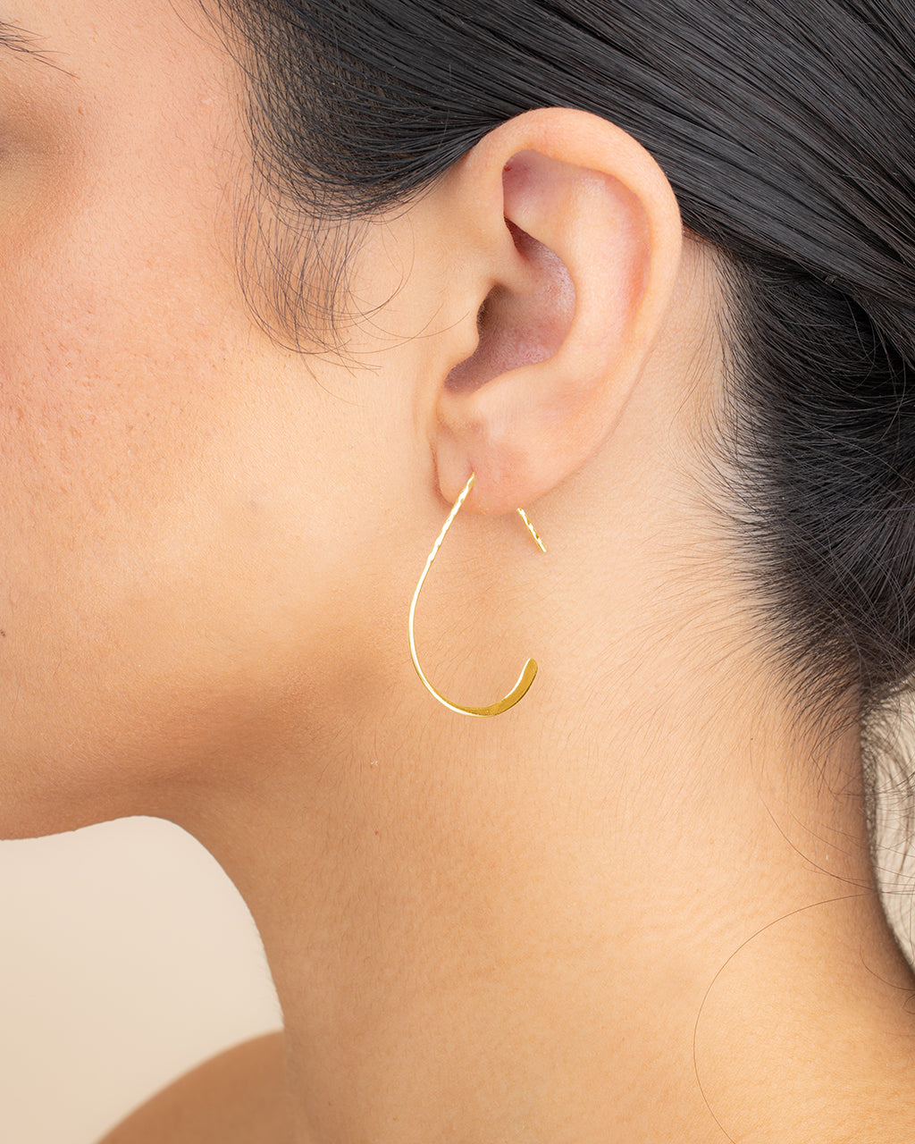 Sterling Silver Teardrop Threader Earrings