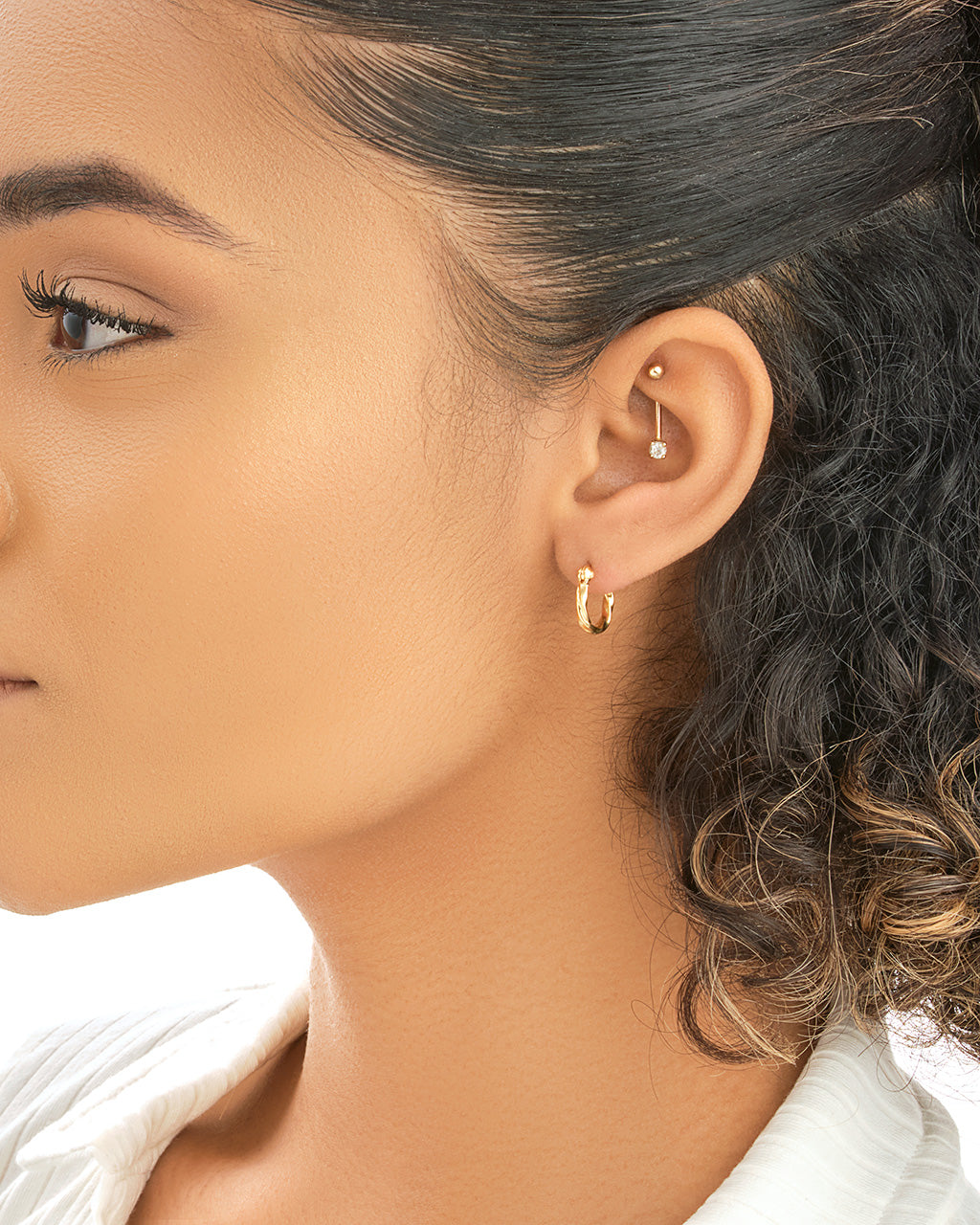 Sterling Silver Simple Twist Hoop Earrings