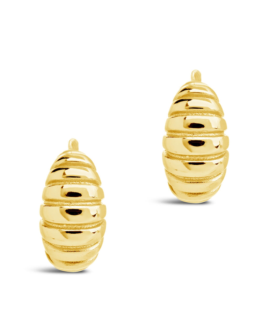 Sterling Silver Graham Ribbed Micro Hoop Earrings