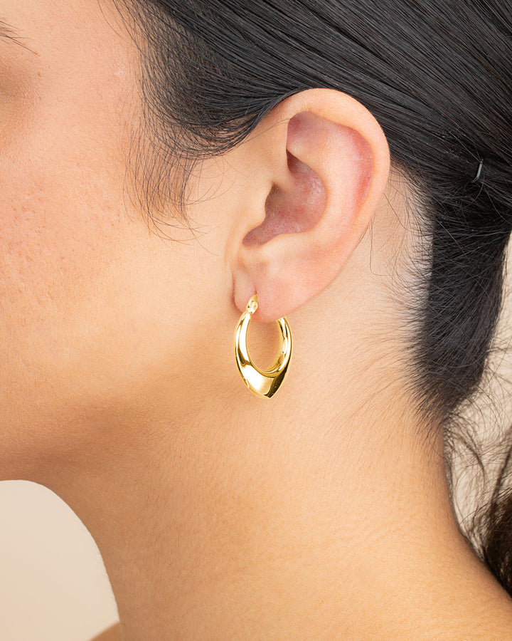 Indy Elongated Hoop Earrings