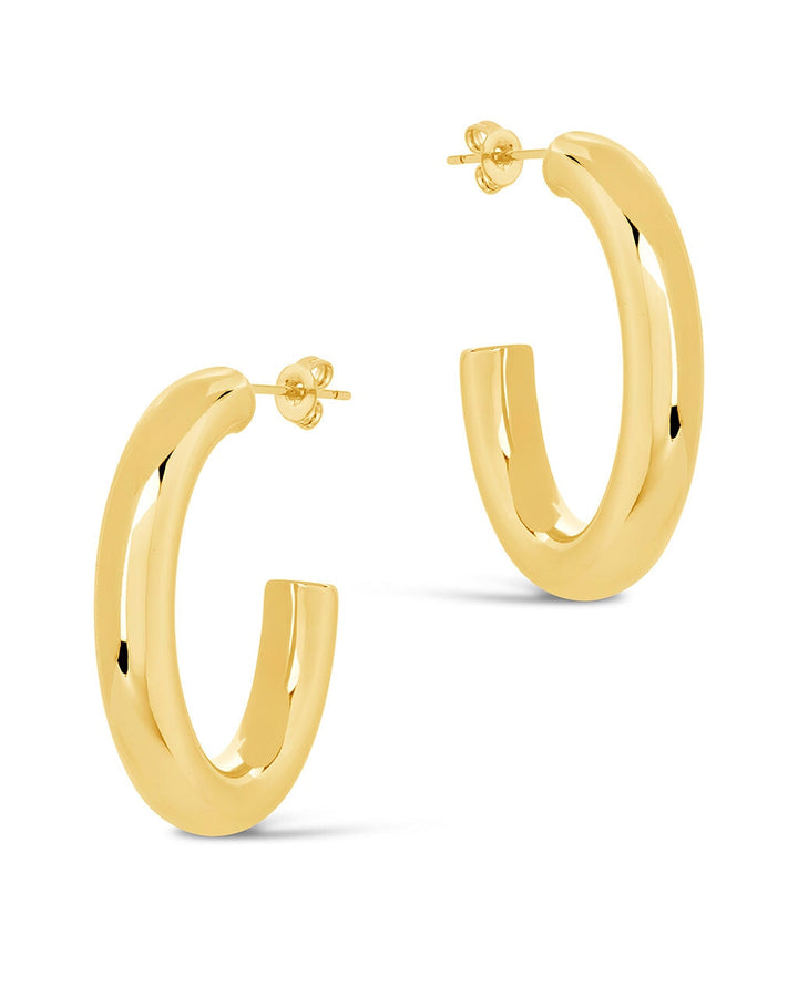Rory Polished Tube Hoop Earrings