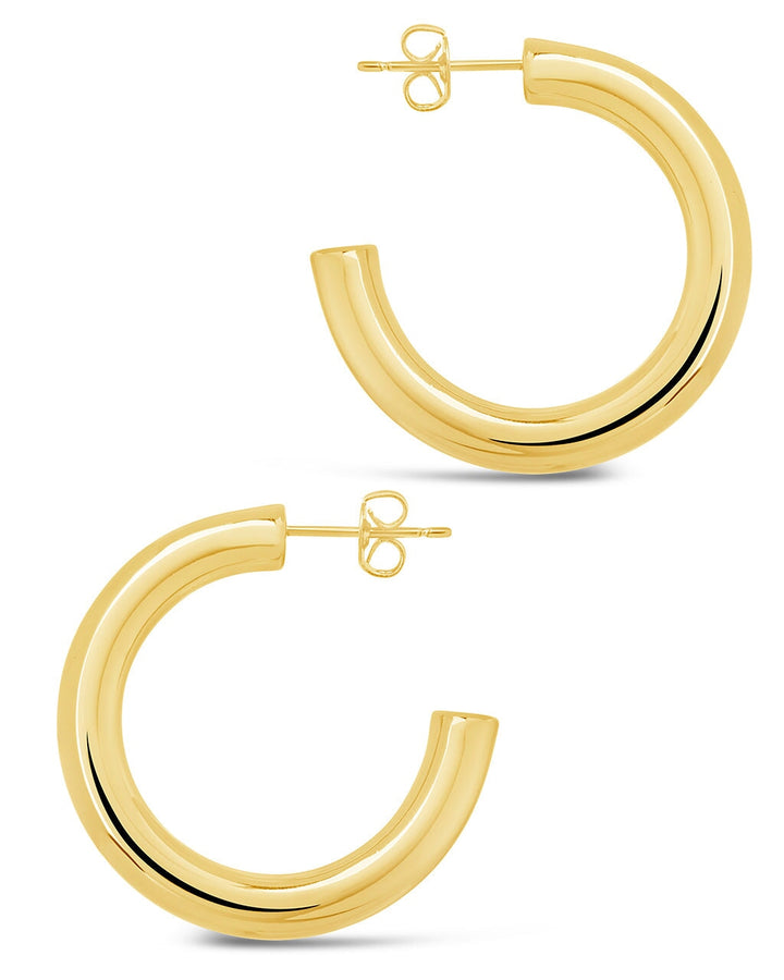 Rory Polished Tube Hoop Earrings