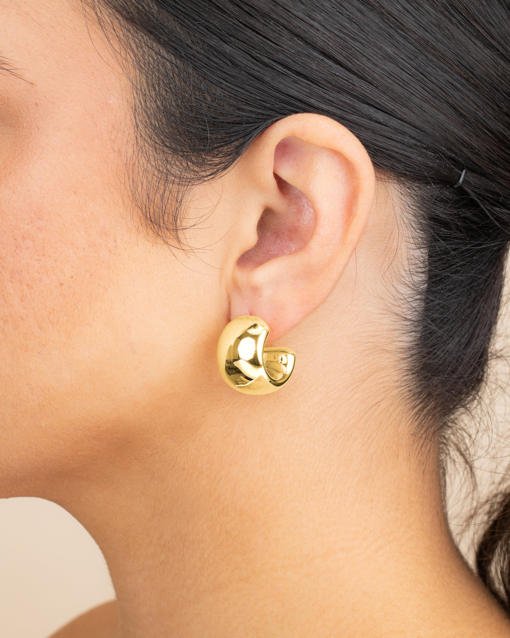 Marley Polished Chunky Hoop Earrings