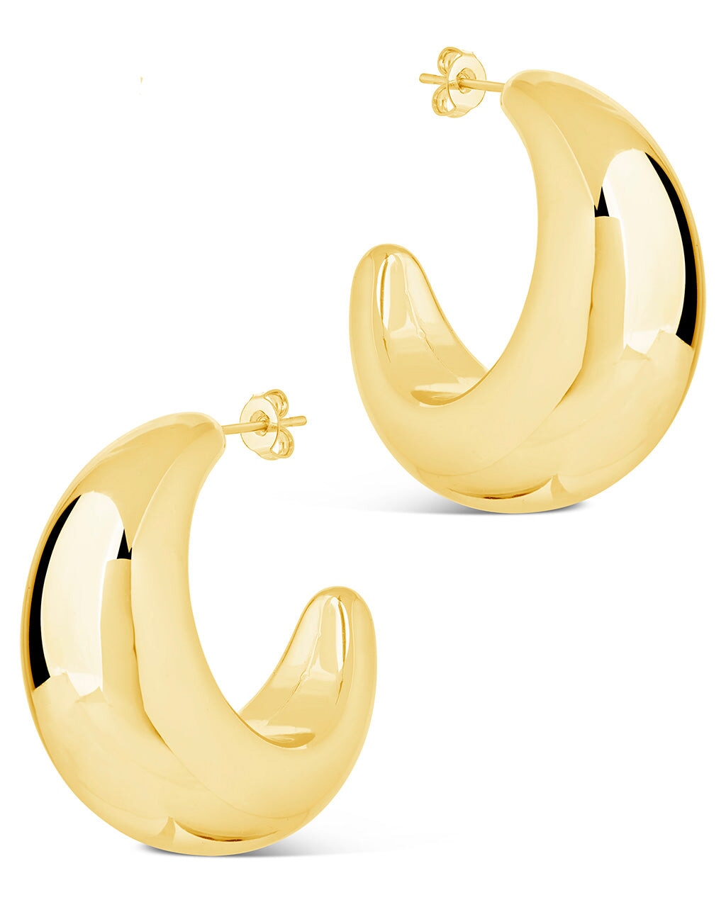 Eclipse Polished Hoop Earrings