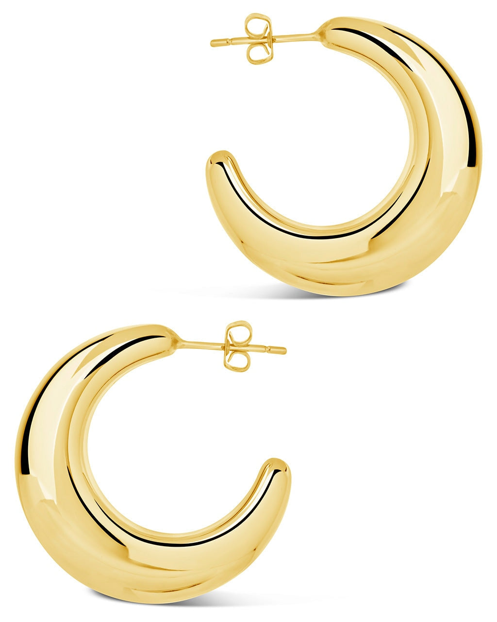 Eclipse Polished Hoop Earrings