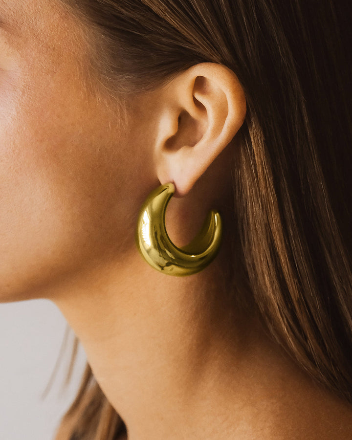 Eclipse Polished Hoop Earrings