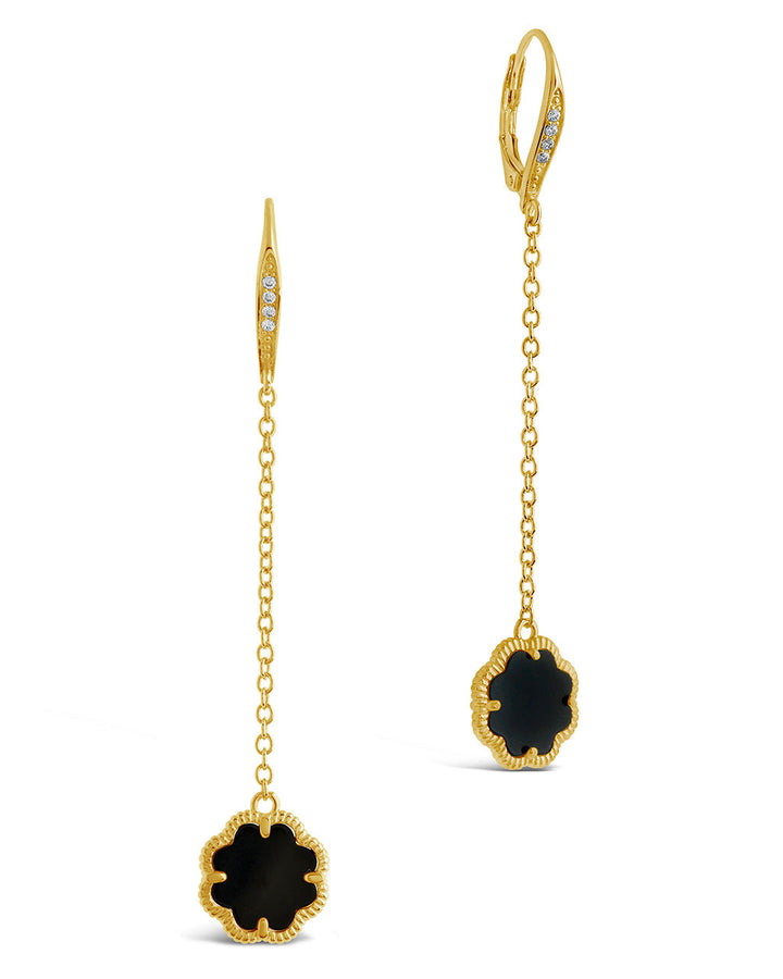 Rose Petal Long Drop Earrings