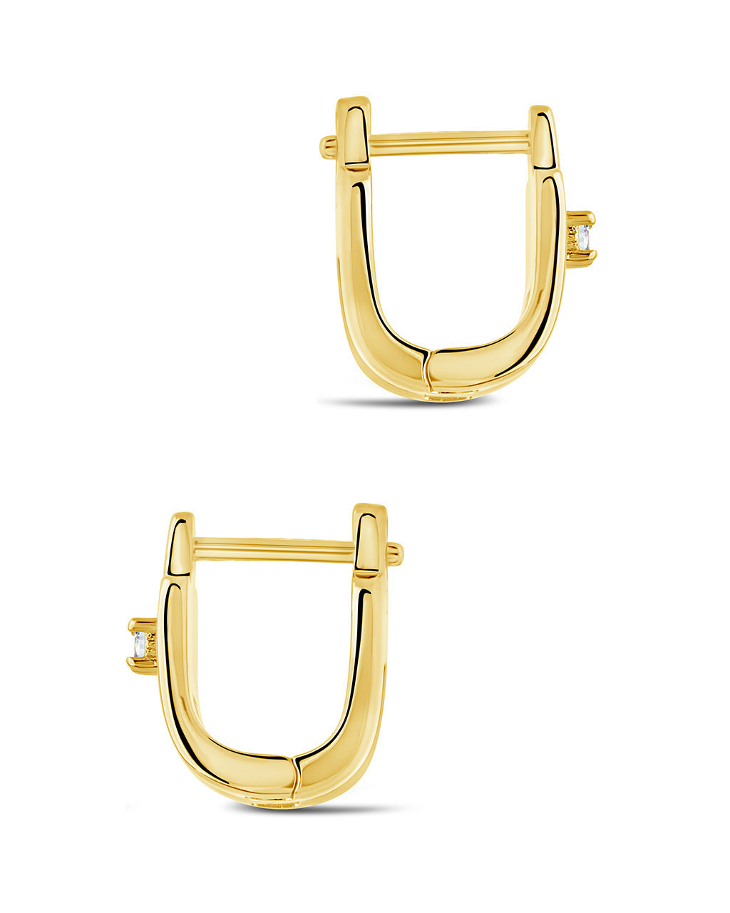Zella CZ & Enamel Huggie Hoop Earrings