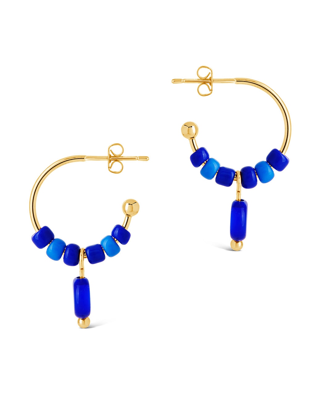 Sibyl Evil Eye Beaded Hoop Earrings