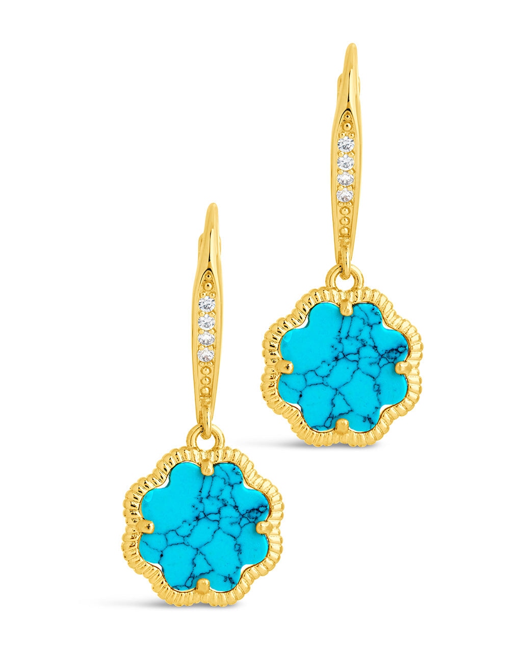 Rose Petal Short Drop Earrings