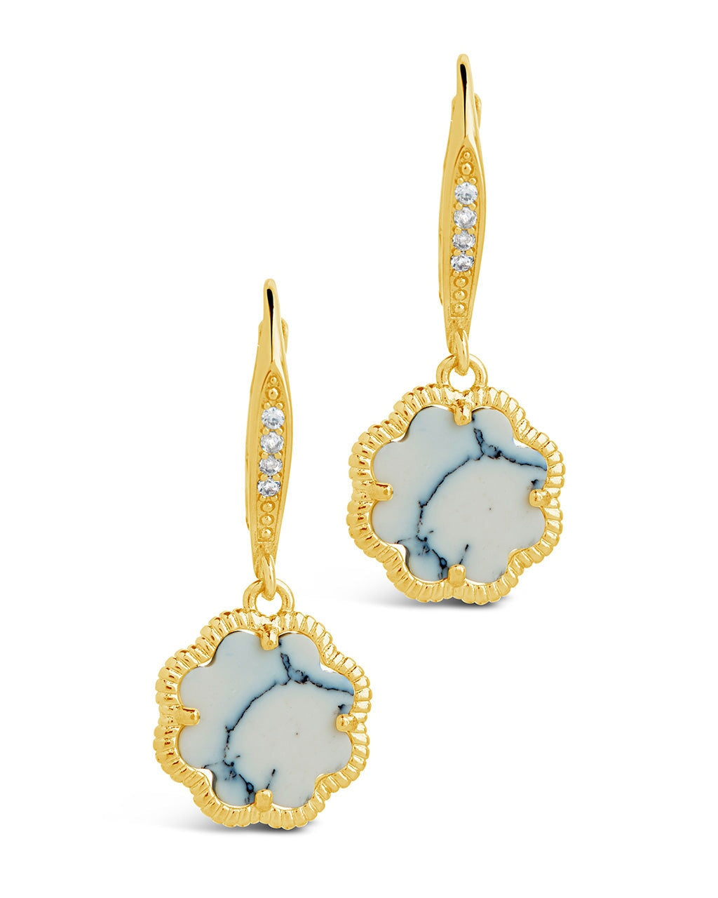 Rose Petal Short Drop Earrings