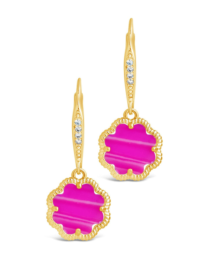 Rose Petal Short Drop Earrings