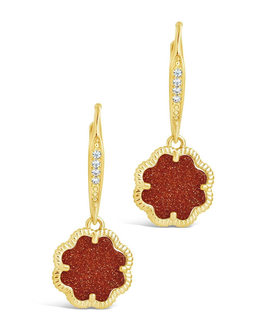 Rose Petal Short Drop Earrings