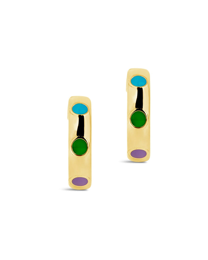 Sterling Silver Truvy Enamel Ear Cuff Set of 2