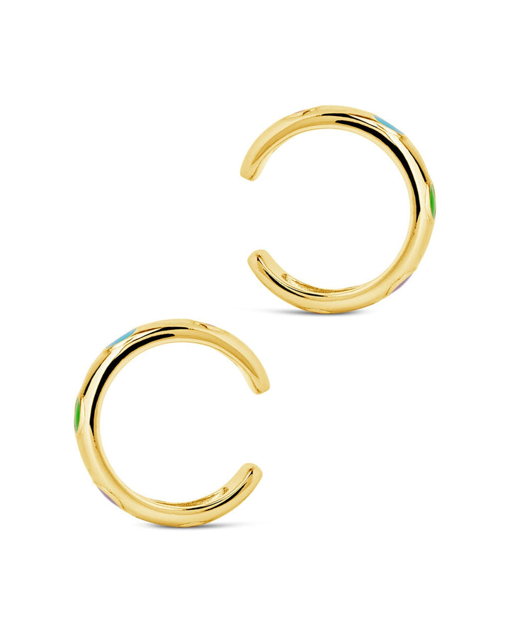 Sterling Silver Truvy Enamel Ear Cuff Set of 2