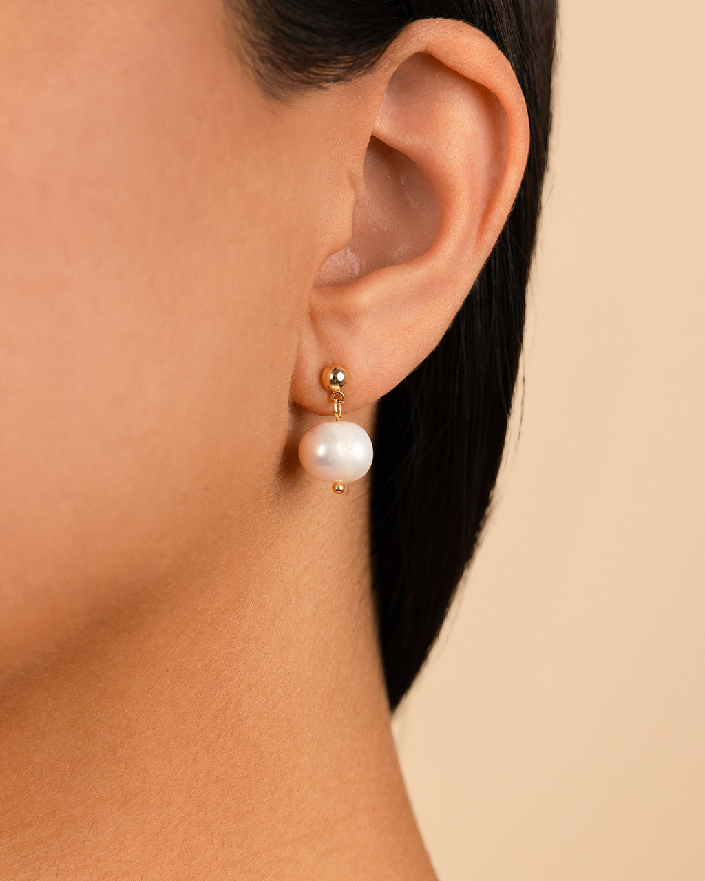 Large Baroque Pearl Drop Studs