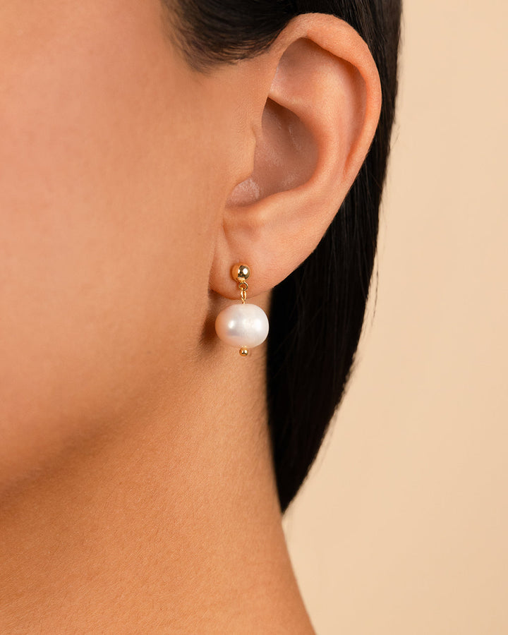 Large Baroque Pearl Drop Studs