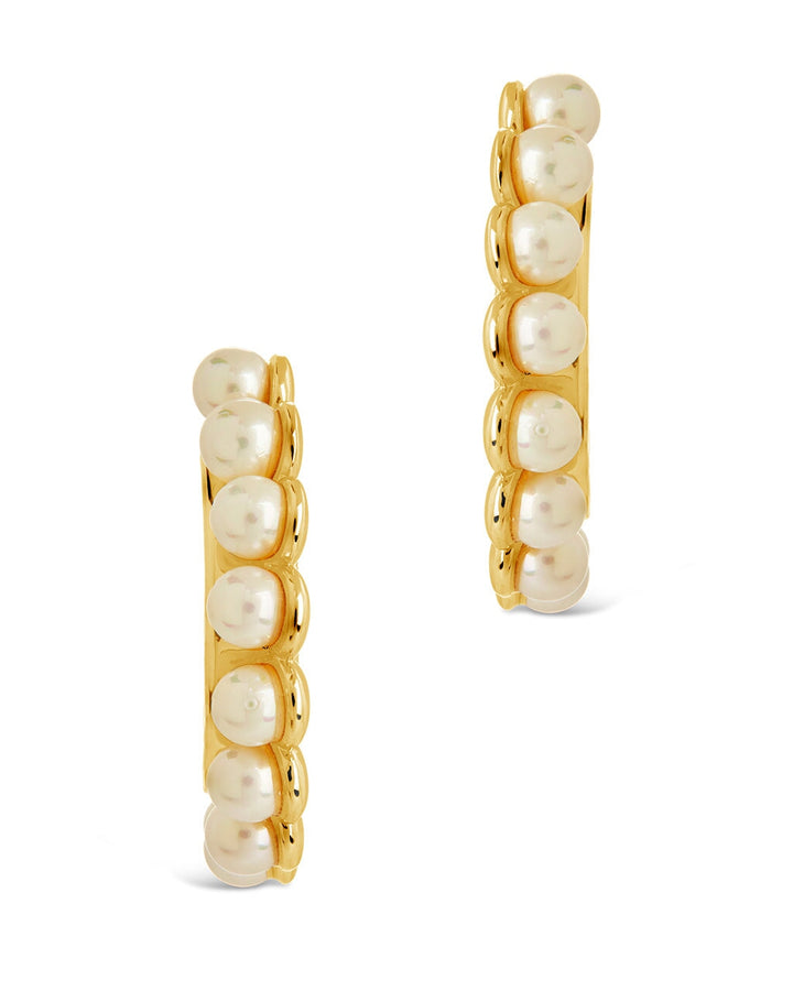 Pearl Bubble Hoop Earrings