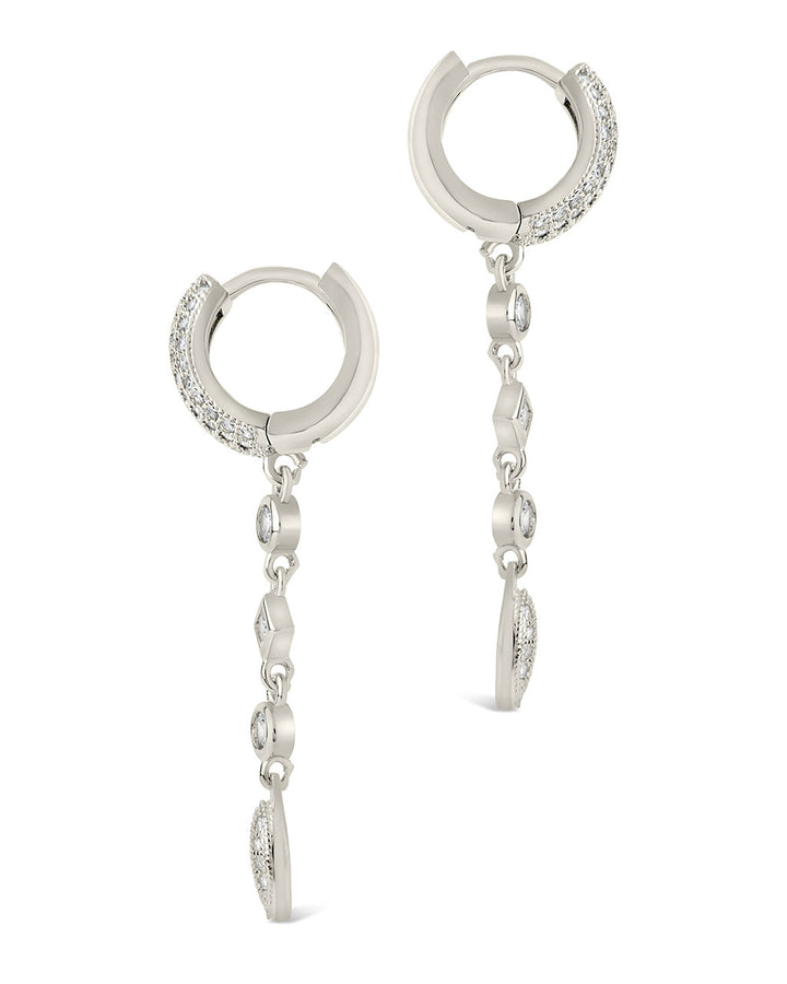 Malin CZ Drop Hoop Earrings