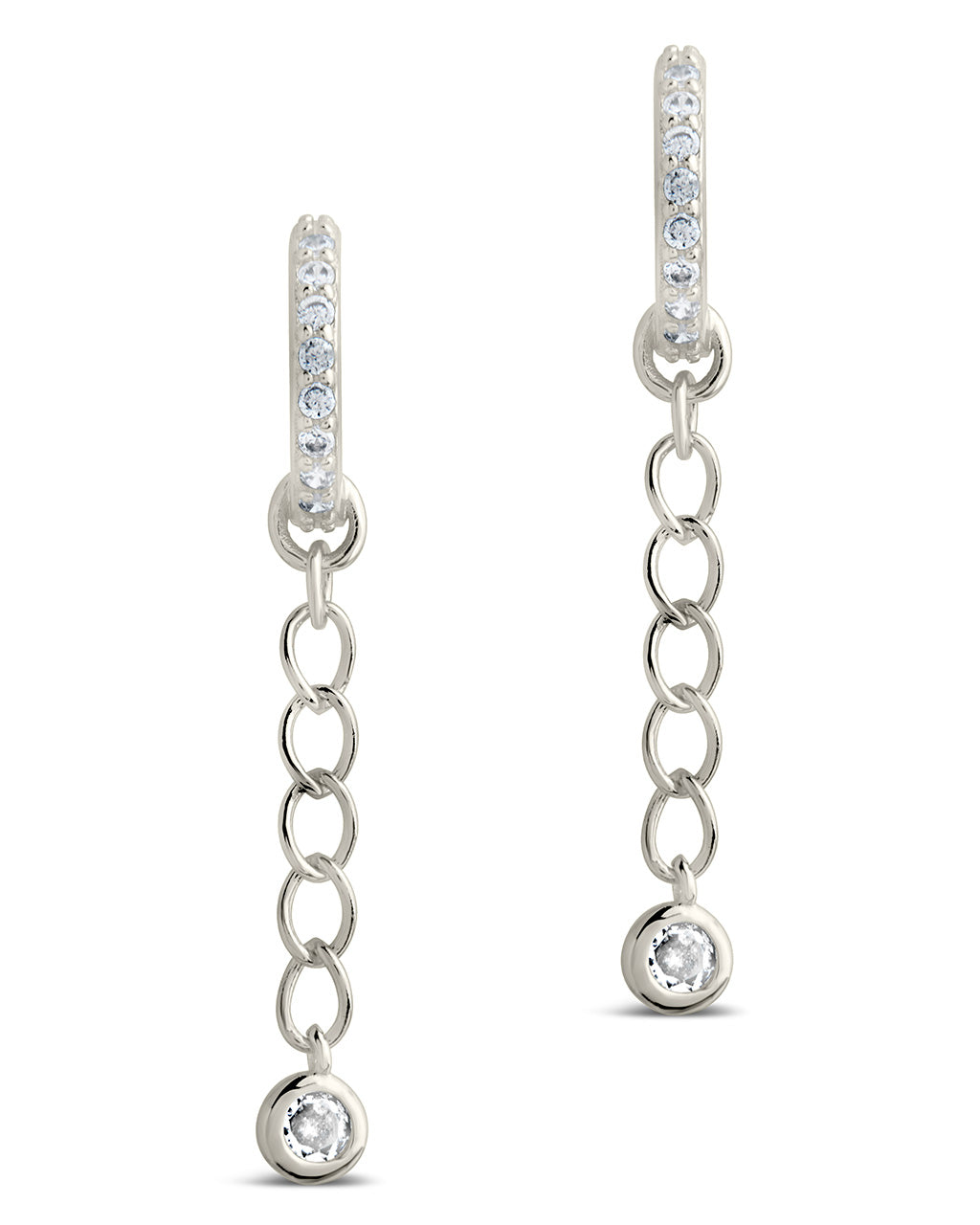 Maxine CZ Micro Dangle Hoop Earrings