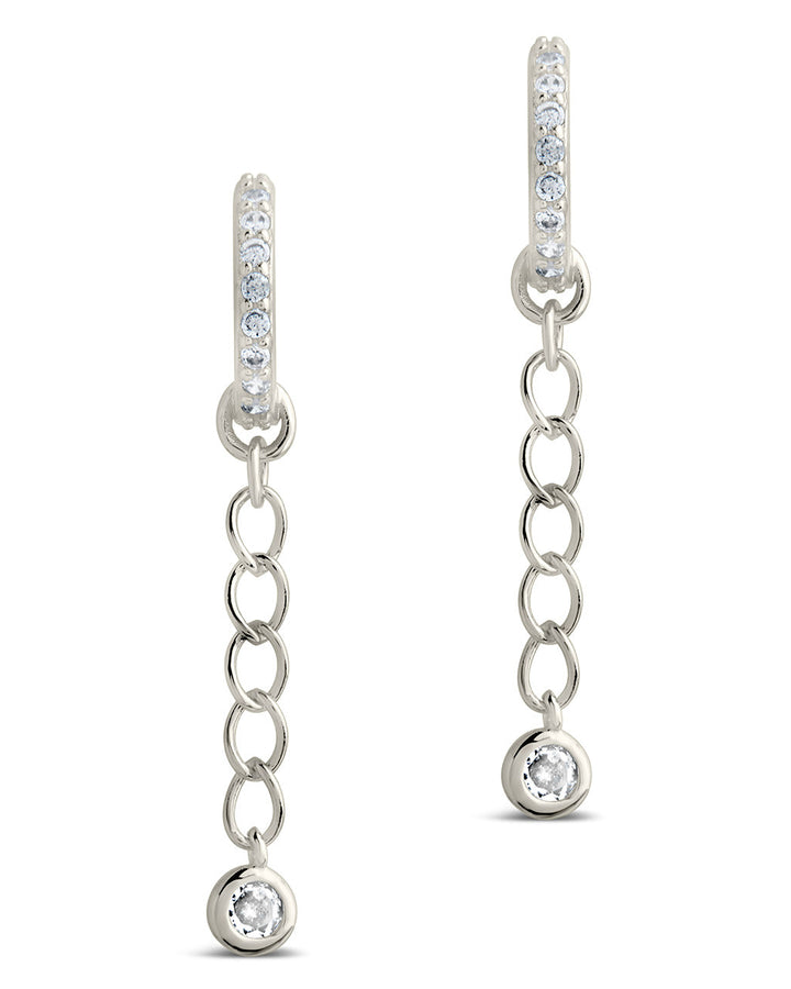 Maxine CZ Micro Dangle Hoop Earrings