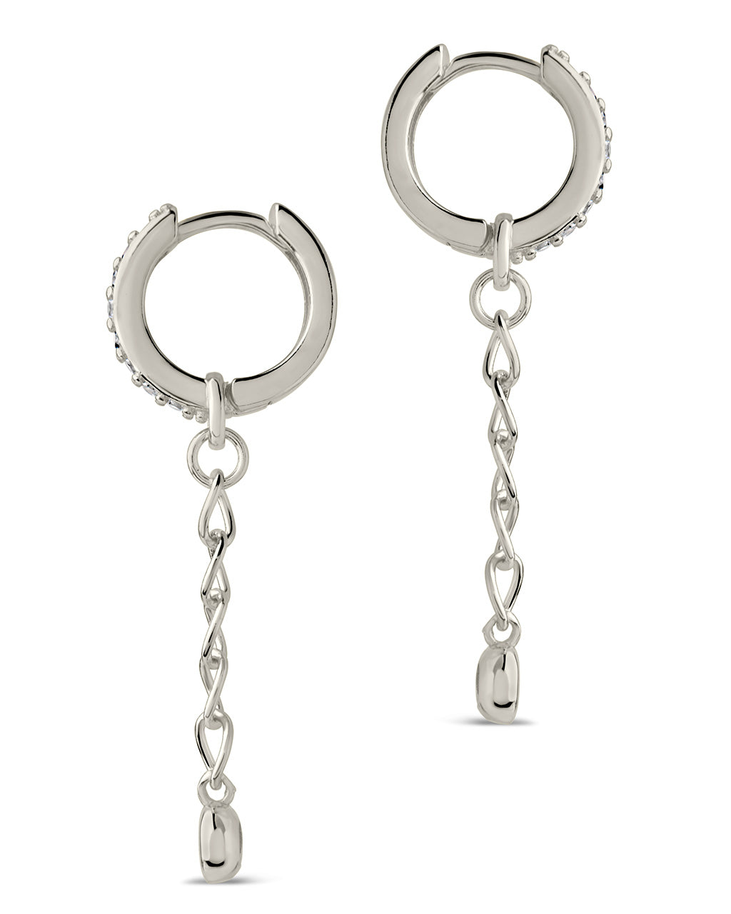 Maxine CZ Micro Dangle Hoop Earrings