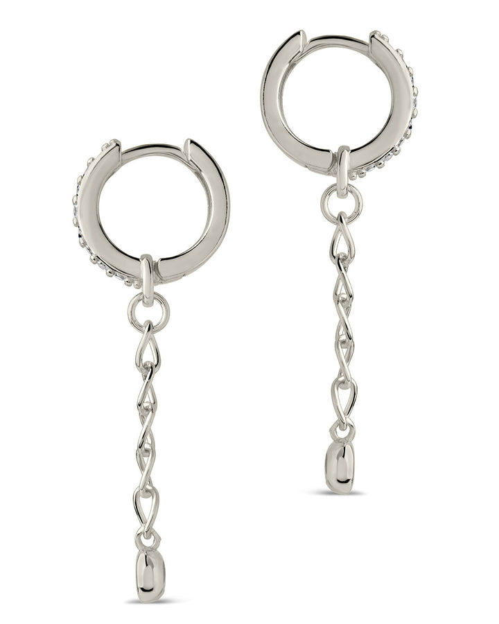 Maxine CZ Micro Dangle Hoop Earrings