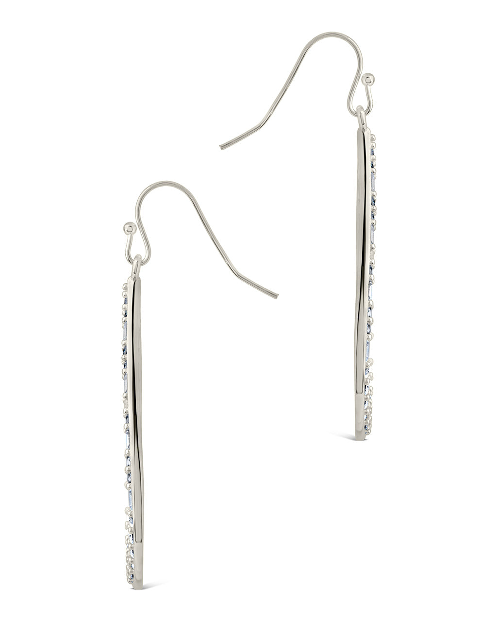 Evangeline CZ Teardrop Hoop Earrings