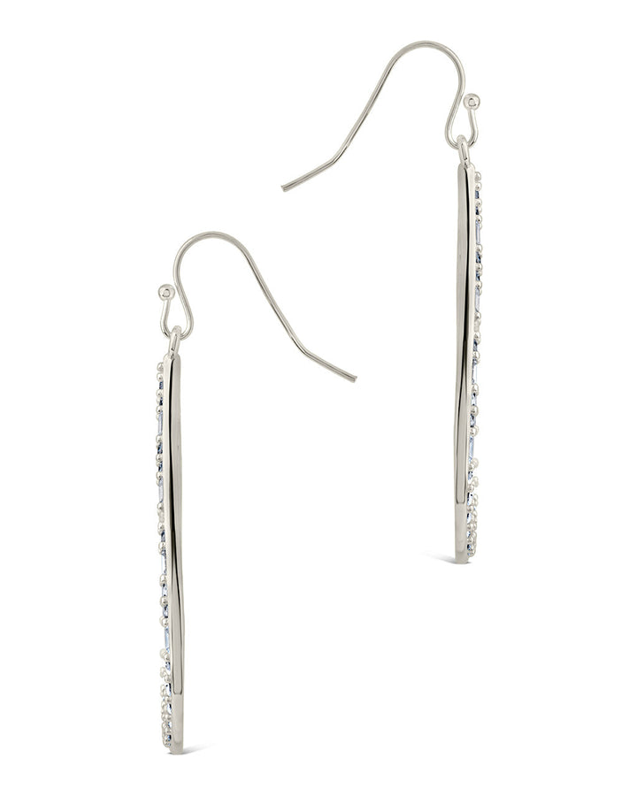 Evangeline CZ Teardrop Hoop Earrings