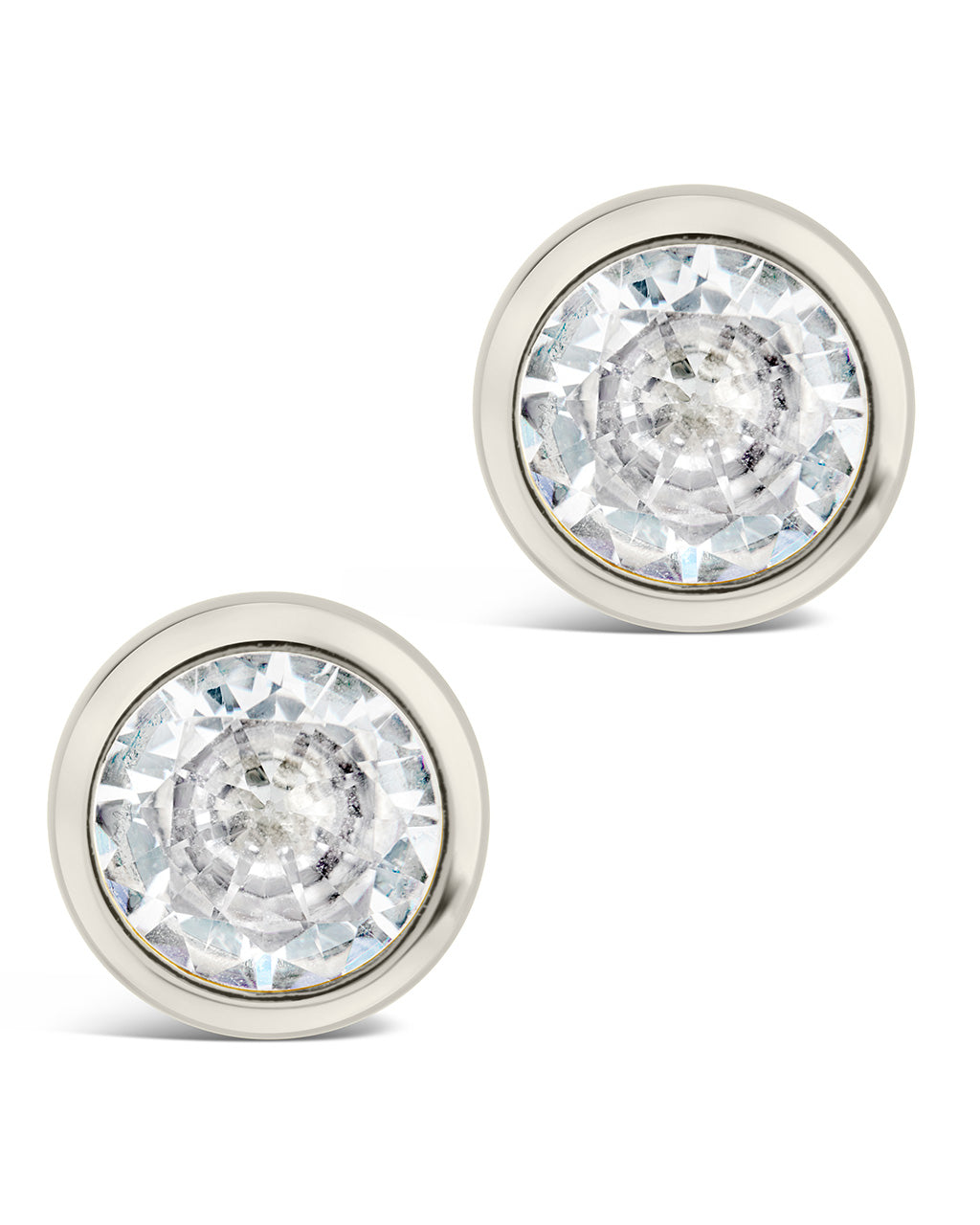 Liv CZ Circle Stud Earrings