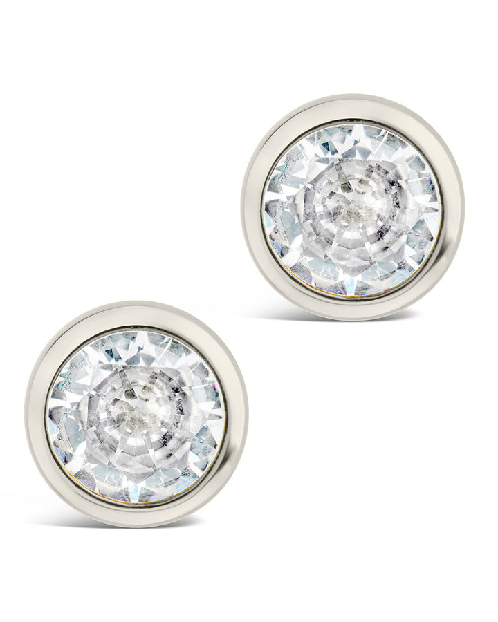 Liv CZ Circle Stud Earrings
