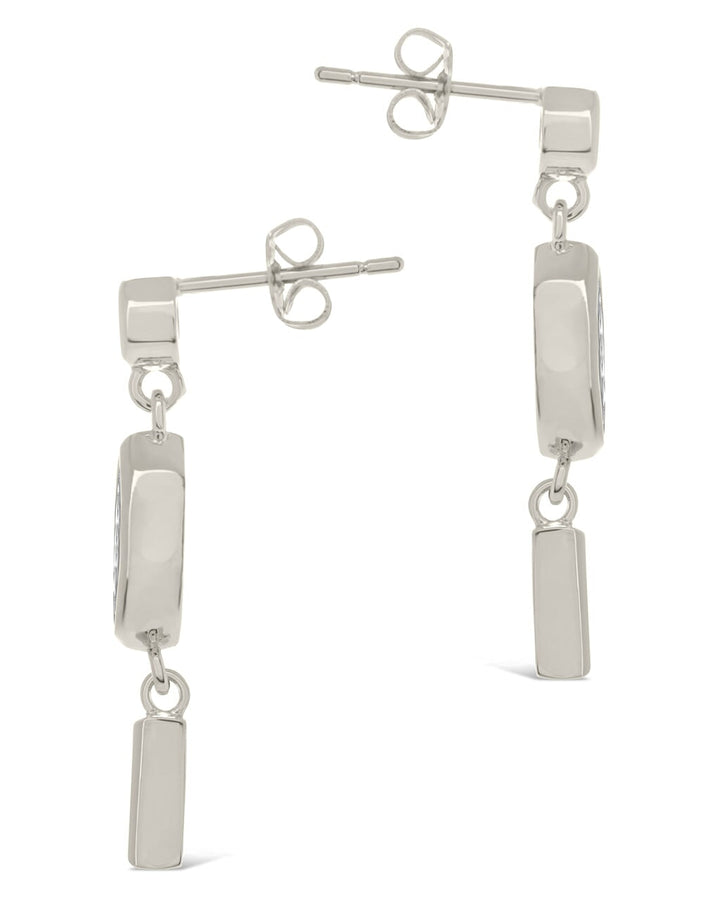 Suvi Triple CZ Drop Stud Earrings