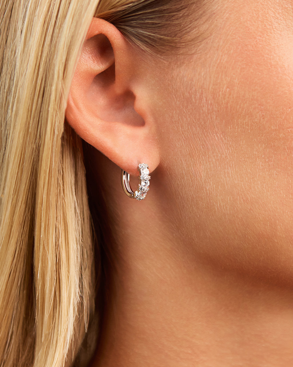 Iskra CZ Micro Hoop Earrings