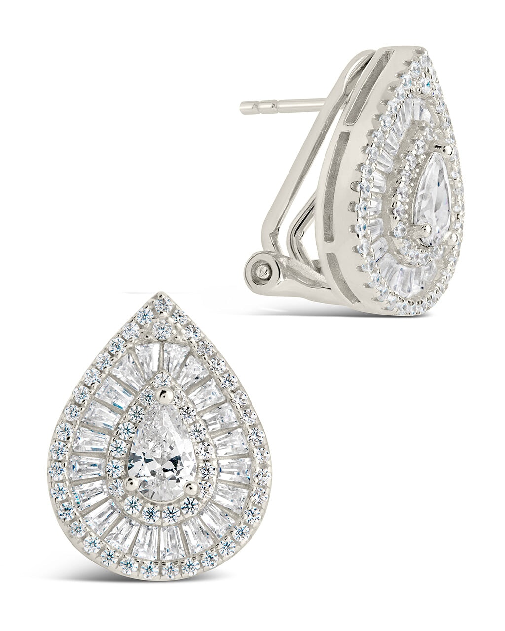 Scarlett CZ Teardrop Stud Earrings