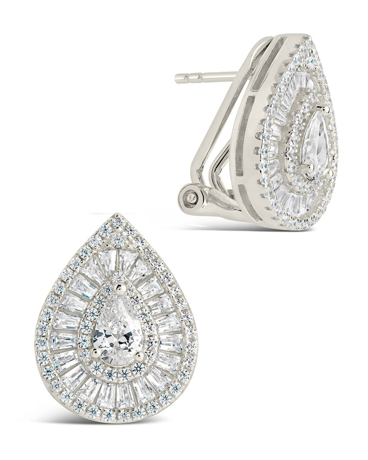Scarlett CZ Teardrop Stud Earrings