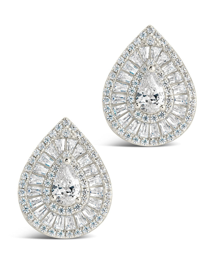 Scarlett CZ Teardrop Stud Earrings