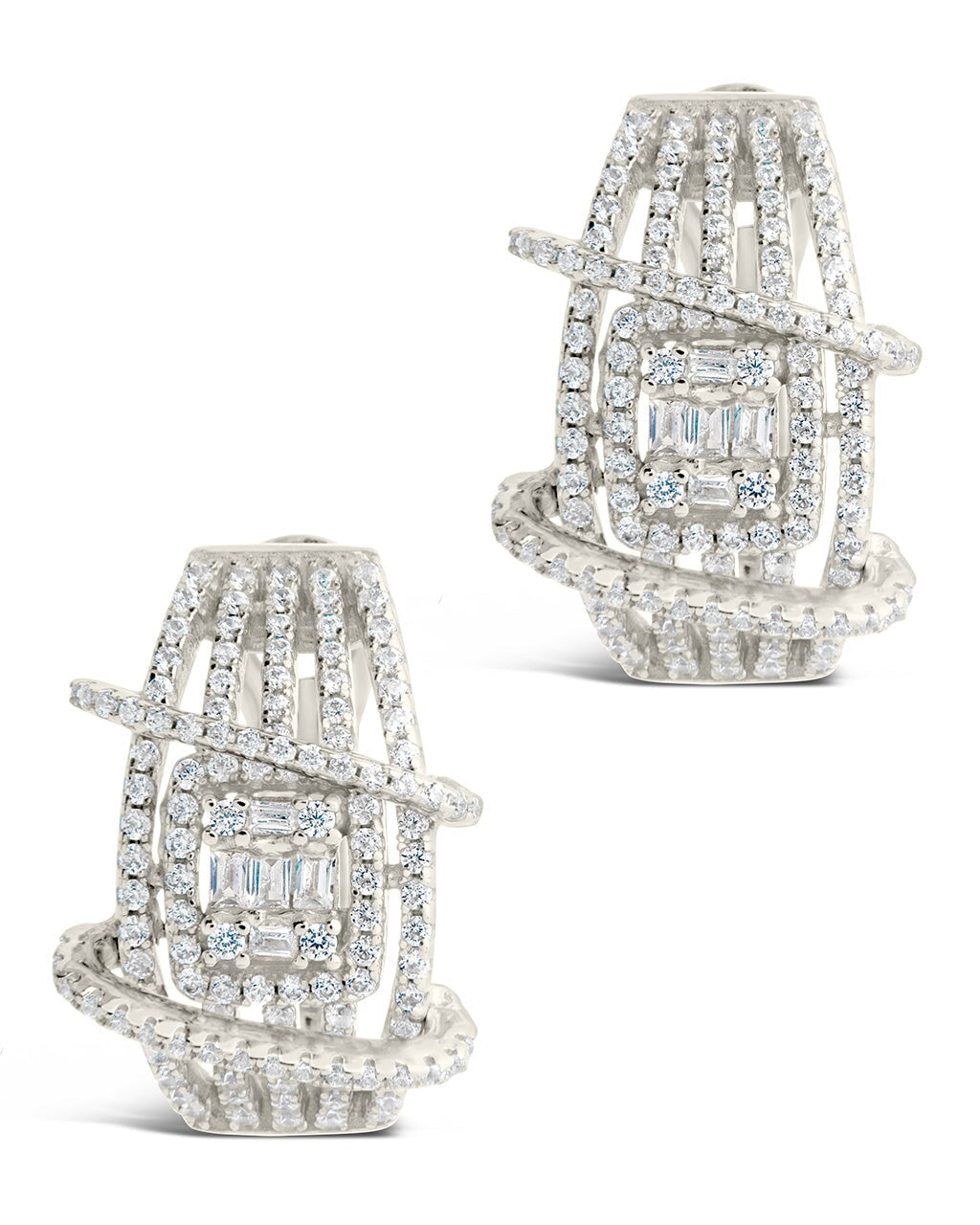 Leigh CZ Statement Hoop Earrings