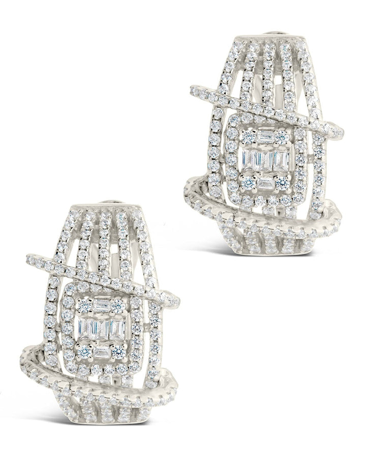 Leigh CZ Statement Hoop Earrings