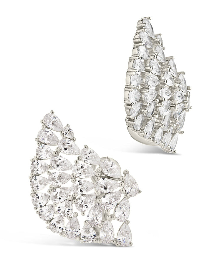 Miranda CZ Fan Stud Earrings