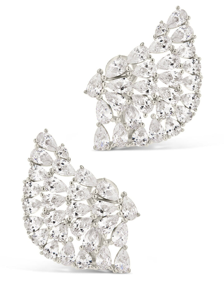 Miranda CZ Fan Stud Earrings