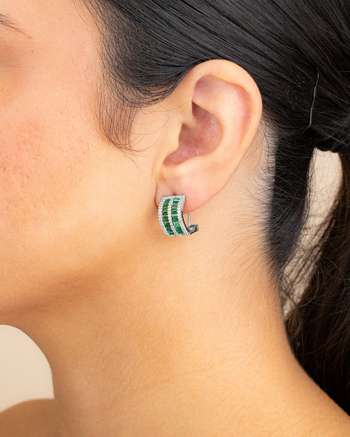 Serena CZ Hoop Earrings